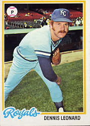 1978 Topps Baseball Cards      665     Dennis Leonard